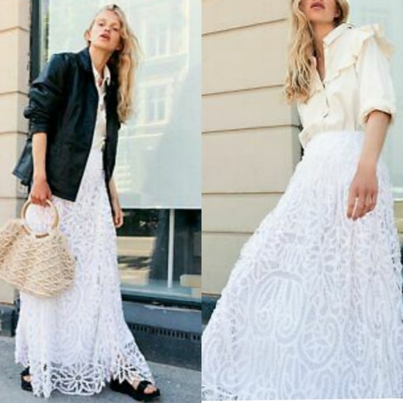 Stevies Lace White Maxi Skirt | Poshmark